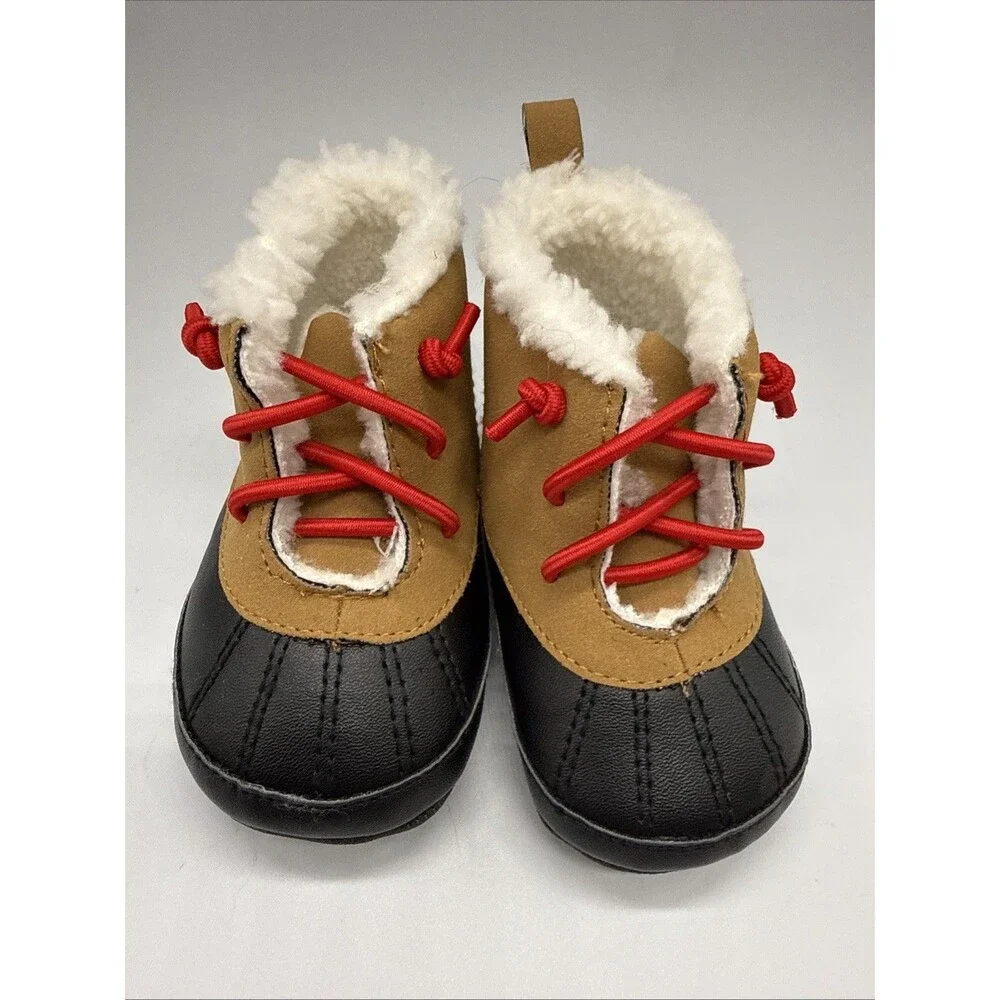 Baby Boots Lot 2 Carter’s 0-3M Rising Star 3-6M Winter Infant Booties Cabin Core